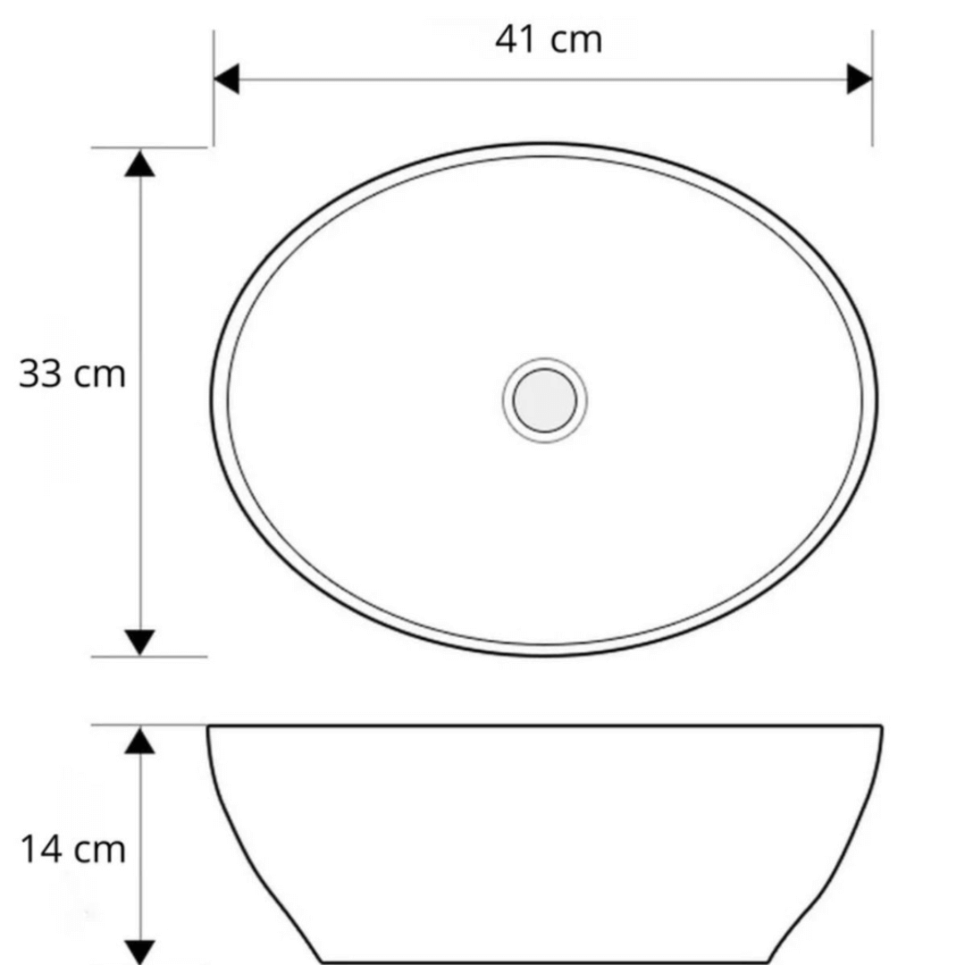 Lavamanos ovalado en cerámica blanca | Ideal para baños modernos - Imagen 5