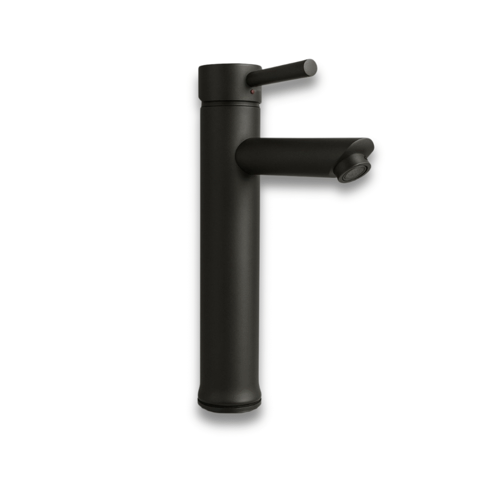 Grifería Monocontrol Negro Mate | Cuello Recto Moderno
